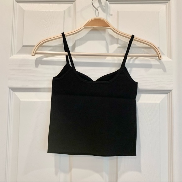 EXPRESS Black Sweetheart Knit Sweater Cami Tank Top - Picture 4 of 6